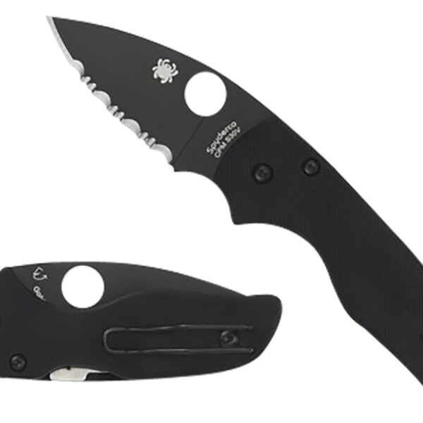 Spyderco C230GPBBK Lil’ Native  2.42″ Folding Plain Black DLC CPM S30V SS Blade/Black Textured G10 Handle Includes Pocket Clip