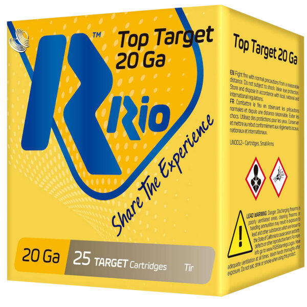Rio Ammunition TT209 Top Target 20 Gauge 2.75″ 7/8 oz 9 Shot 25 Per Box/ 10 Case