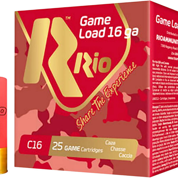 Rio Ammunition RCHV168 Game Load 16Gauge 2.75″ 1 1/8oz 8Shot 25 Per Box/10 Case