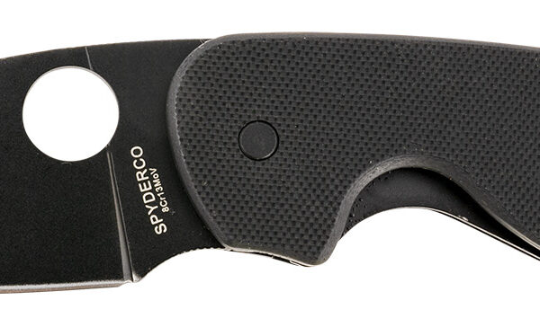 Spyderco C216GPBBK Efficient  2.98″ Folding Plain Black DLC 8Cr13MoV SS Blade/Black Textured G10 Handle