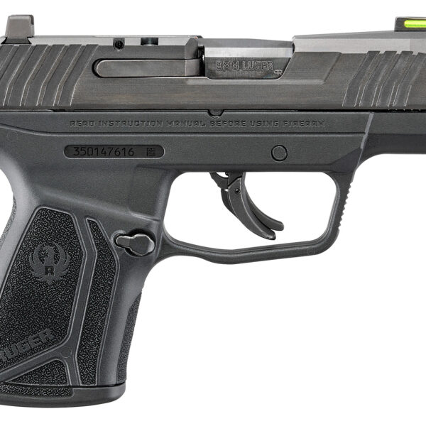 Ruger 3518 Max-9 *CA Compliant Compact Frame 9mm Luger 10+1 3.20″ Black Oxide Stainless Steel Barrel, Black Oxide Serrated Steel Slide, Black Polymer Frame, Black Nylon Grip