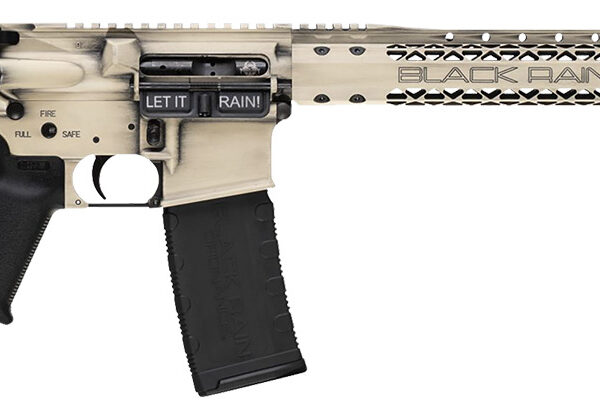 Black Rain Ordnance BROWTPLSB Spec 15+ We The People 5.56x45mm NATO 30+1 16″, Light Sand Battleworn with Deep Engraving, 15″ Slim M-LOK, Magpul Grip/Carbine Stock, Castle Flash Hider