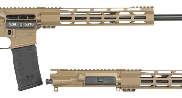Diamondback DB1721K061 DB15 Combo 5.56x45mm NATO & 300 Blackout 16″ 30+1, FDE Carbon Rec/12″ M-LOK Handguard, Black Magpul Carbine Stock & Grip, Includes 2 Uppers