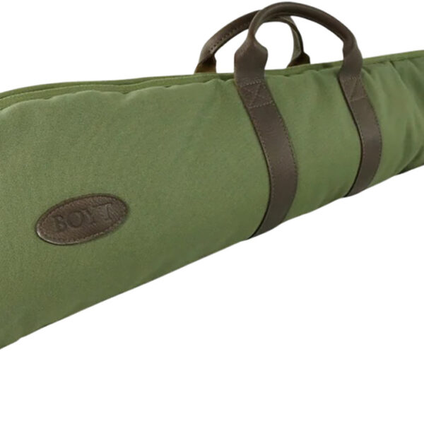Boyt Harness GCRFUS48 Canvas Rifle Case 48″ Green Waxed Canvas w/ Tanned Leather Accents Quilted Flannel Lining