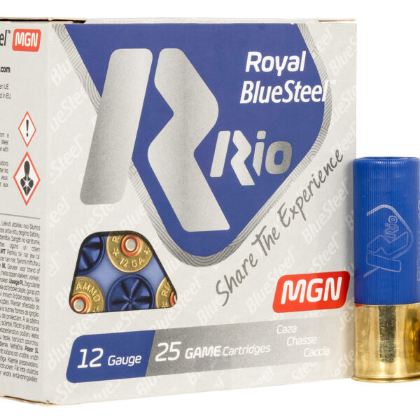 Rio Ammunition RBSM402 Royal BlueSteel Magnum 12Gauge 3″ 1 3/8oz 2Shot 25 Per Box/10 Case