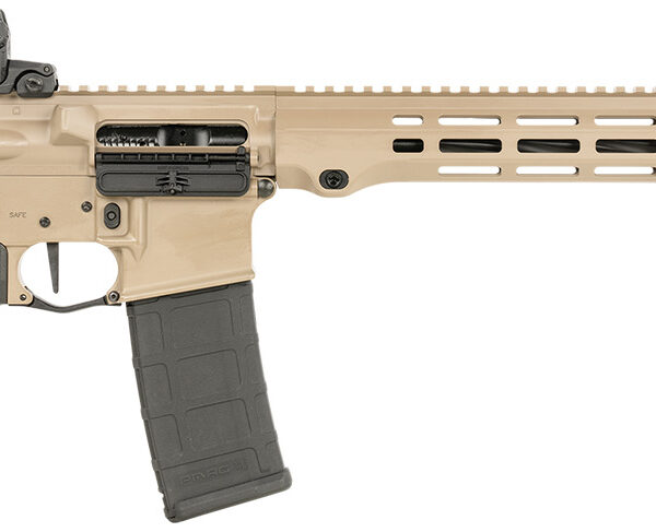 Maxim Defense MXM49735 MD15 L 5.56x45mm NATO 30+1 16″ Fluted Barrel, FDE Rec/M-LOK Handguard, Black Magpul Furniture, SL-K Stock, MBUS Sights, Blackout Defense Flat Trigger