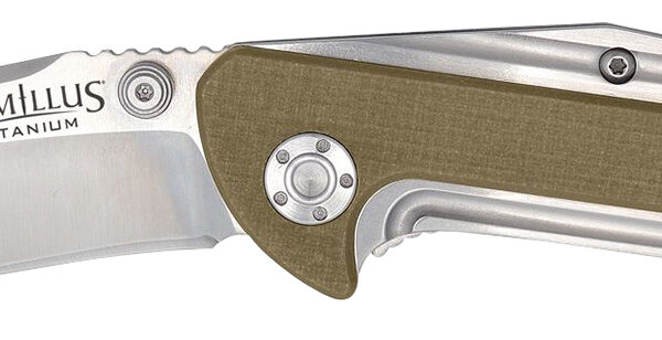Camillus 19195 Sevens  2.75″ Folding Plain Silver AUS-8 Carbonitride Titanium Blade, Desert Tan/SS G10/SS Handle