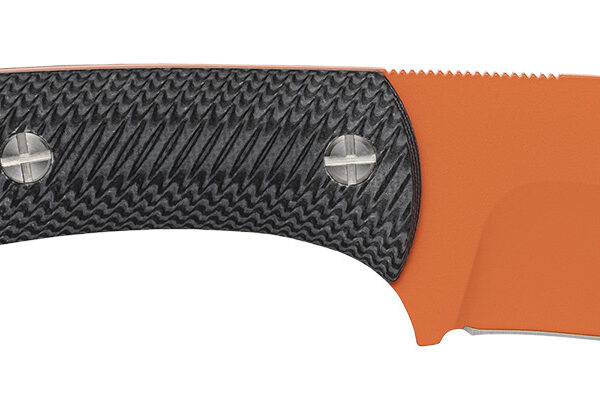 Browning 3220499B Back Country  Small 2.75″ Fixed Deep Belly Skinner Plain Blaze Orange Ceramic D2 Steel Blade, Black G10 Handle