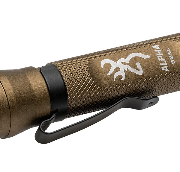 Browning 3711256 Alpha 2AA Flashlight  Burnt Bronze 36/525 Lumens White LED/Green