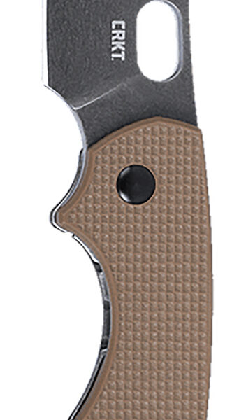 CRKT 5317B Pilar III 2.97″ Folding Spear Point Plain Stonewashed D2 Steel Blade, Brown G10/SS Handle