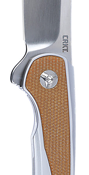 CRKT 6070 Padawan  3.01″ Folding Wharncliffe Plain Brushed Satin 14C28N Steel Blade, SS w/G10 Coyote Tan Overlays Handle