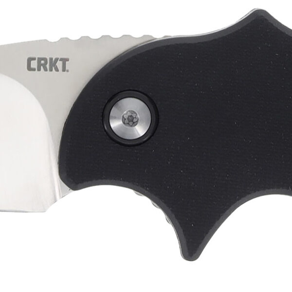 CRKT 7930 Orca  Compact 1.79″ Folding Plain Satin D2 Steel Blade, Black GRN Handle