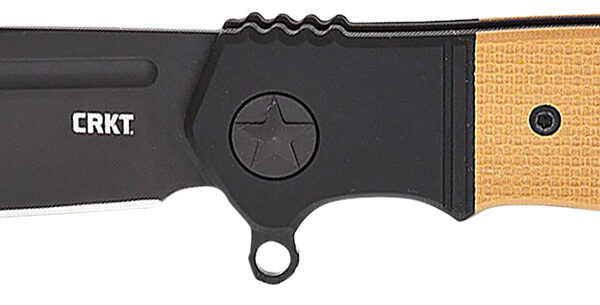 CRKT K245BKP Homefront Compact 2.91″ Folding Plain Black DLC S35VN SS Blade, Black/Tan G10 Handle