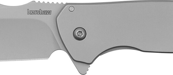 Kershaw 1416 Scour  3.30″ Folding Drop Point Plain Bead Blasted 8Cr13MoV SS Blade, Bead Blasted Stainless Steel Handle