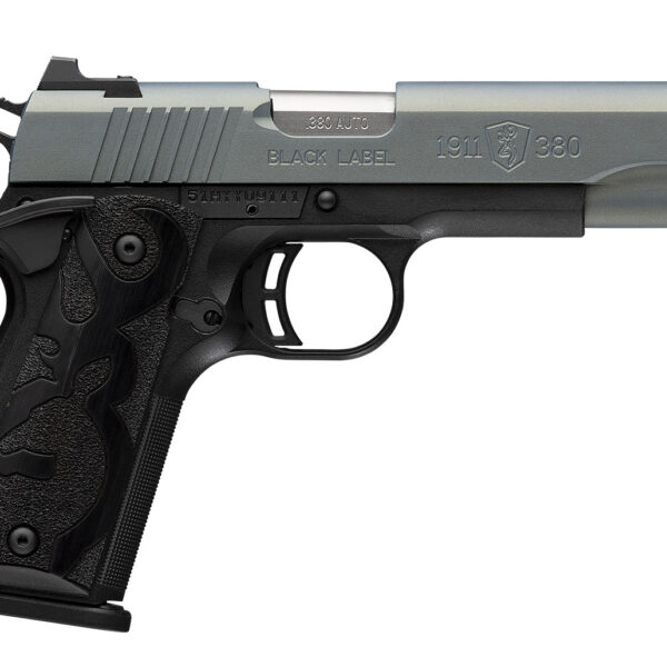 Browning 051992492 1911 Black Label Full Size Frame 380 ACP 8+1 4.25″ Matte Stainless Steel Barrel, Northern Lights Cerakote Serrated Steel Slide, Matte Black Polymer Frame, Black Polymer Grip