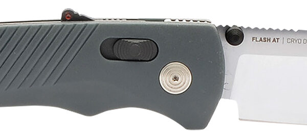 S.O.G SOG11181141 Flash AT EDC 3.45″ Folding Plain Satin Cryo D2 Steel Blade, Urban Grey GRN Handle, Peg Box Pkg