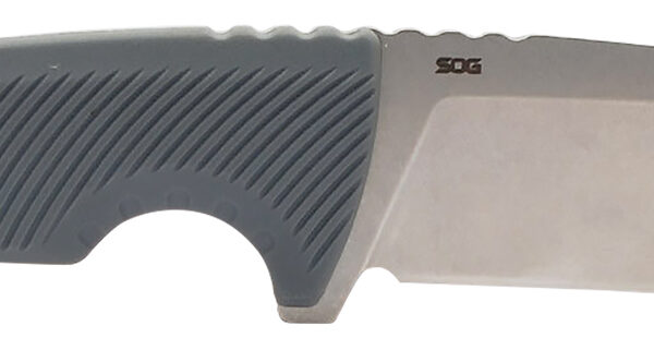 S.O.G SOG17060243 Tellus FX 4.20″ Fixed Clip Point Plain Stonewashed Cryo 440C SS Blade, Wolf Gray Textured GRN Handle, Blister Pack