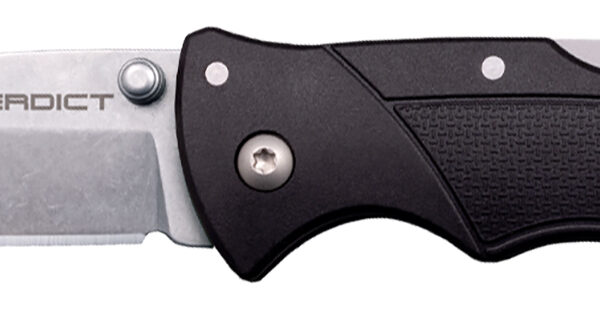 Cold Steel CSFLC3SPSSZ Verdict EDC 3″ Tanto Plain Folding 4116 Krupp SS Blade, Black Textured GFN Handle