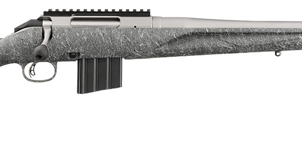 Ruger 46907 American II  Full Size 400 Legend 5+1 20″ Cobalt Cerakote Spiral Fluted Threaded Barrel & Alloy Steel Receiver w/Picatinny Rail, Gray Splatter Adj LOP Synthetic Stock