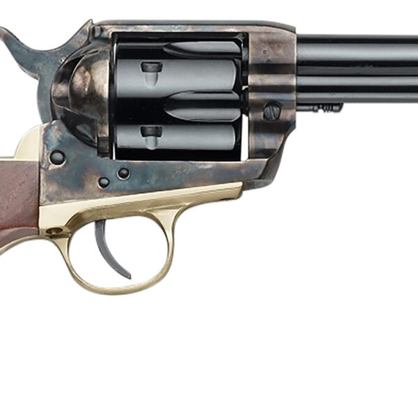 Pietta HF357CHBR434NMUS 1873 Great Western II U.S. Marshal 357 Mag 6rd 4.75″ Blued Steel Barrel & Cylinder, Color Case Hardened Steel Frame, Walnut w/Engraved US Marshal’s Badge Grip, Exposed Hammer