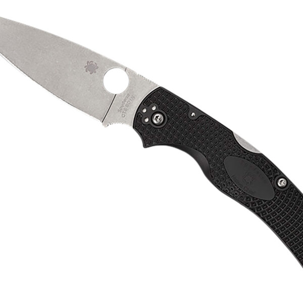 Spyderco C244PBK Native Chief Lightweight 4.02″ Folding Plain Stonewashed CTS BD1N SS Blade/Black Textured FRN Handle Includes Pocket Clip