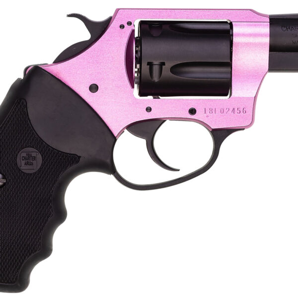 Charter Arms 53835 Pink Lady  38 Special 5rd 2″ Black Steel Barrel, Black Cylinder, Black/Pink Aluminum Frame, Black Rubber Grip, Exposed Hammer