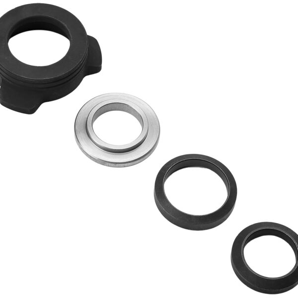 Strike Industries BSOPPRESSORUBASE Oppressor Universal 3-Lug QD Base Set  Black/Silver 1/2″ & 5/8″ Threaded Barrels