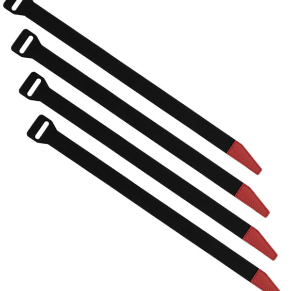 Magpul MAG1442BLK DAKA Gear Straps Black/Red 12″ Long 4 Pack