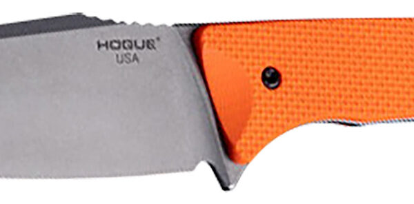 Hogue 35850 Extrak  XL 3.90″ Fixed Clip Point Plain Stone Tumbled CPM M4 Tool Steel Blade, Blaze Orange Textured G10 Scales Handle