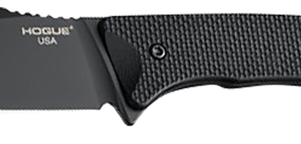 Hogue 35869 Extrak  3.30″ Fixed Clip Point Plain Black Cerakote CPM M4 Tool Steel Blade, Black Textured G10 Scales Handle