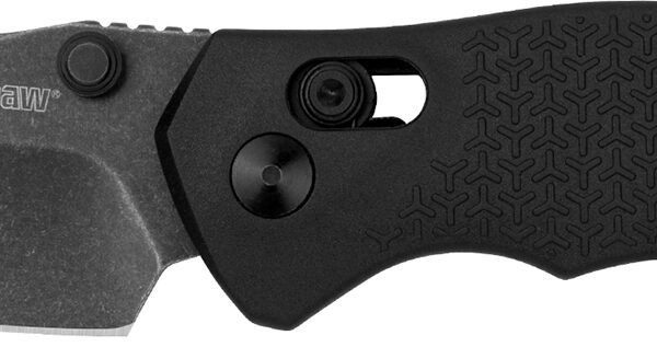 Kershaw 8337 Craze  EDC 2.35″ Folding Reverse Tanto Plain Blackwash 8Cr13MoV SS Blade, Black Textured GFN Handle