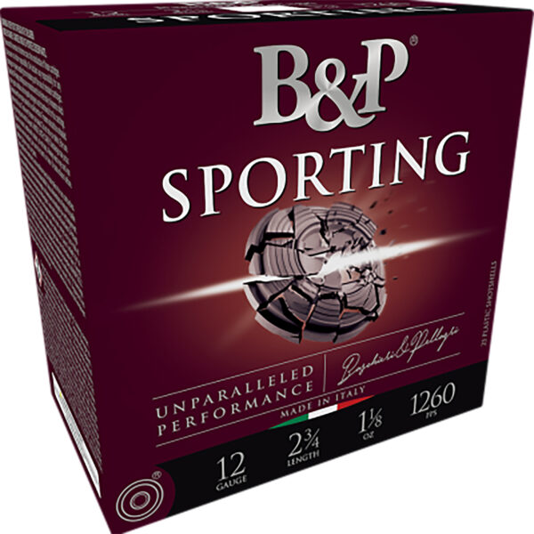B&p Ammunition 12B1SCF8 Sporting Clay 12Gauge 2.75″ 1oz 8Shot 25 Per Box/10 Case