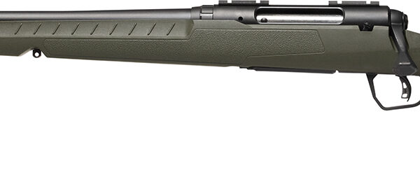 Savage Arms 32128 Axis 2 Compact 223 Rem 4+1 20″ Matte Black Heavy Sporter Barrel, Matte Black Drilled & Tapped Carbon Steel Receiver, Fixed OD Green Synthetic Stock, Left Hand
