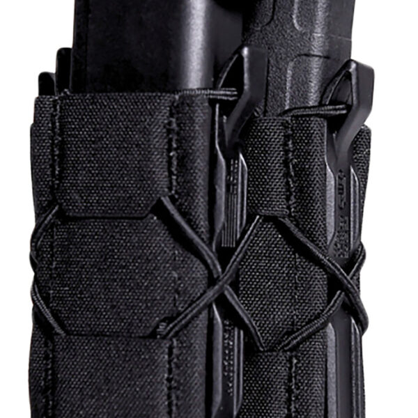 High Speed Gear 24DD00BK TACO Gen 2 Double Decker Black Nylon Laminate MOLLE Mount Pistol/Rifle