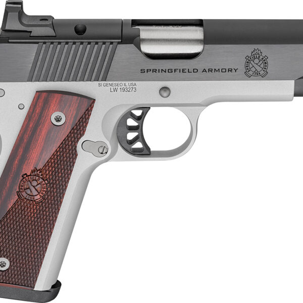 Springfield Armory PX9117LAOS 1911 Ronin 9mm 9+1 4.25″ Stainless Steel Barrel Optic Ready Blued Slide Crossed Cannons Checkered Grip