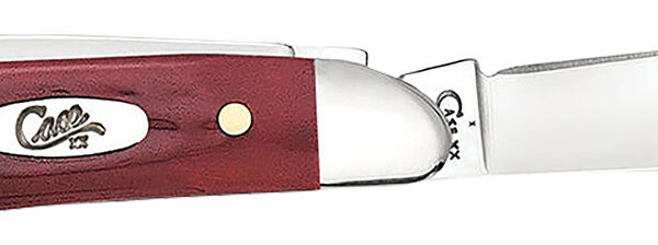 Case 00781 Peanut Medium 2.10″/1.53″ Folding Clip Point/Pen Plain Mirror Polished Tru-Sharp SS Blade Corn Cob Jigged Old Red Bone Handle
