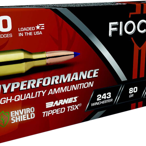 Fiocchi 243TTSX Hyperformance 243Win 80gr Barnes Tipped TSX 20 Per Box/10 Case