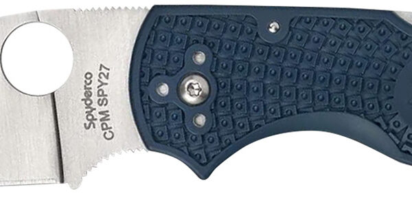 Spyderco C41PCBL5 Native 5 Lightweight 2.95″ Folding Spear Point Plain CPM SPY27 SS Blade Cobalt Blue FRN Handle Includes Pocket Clip