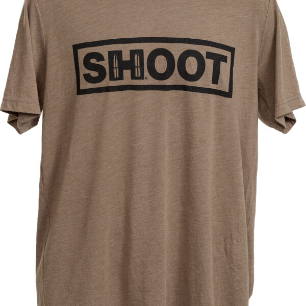 Hornady 99606M Shoot T-Shirt Brown Tri-Blend Short Sleeve Medium