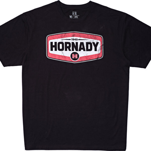 Hornady 99607L Hornady T-Shirt Black Cotton Short Sleeve Large