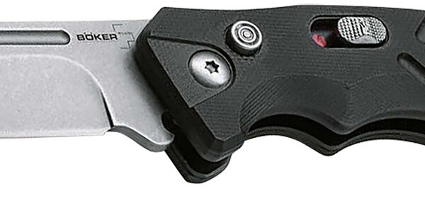 Boker 01BO482 Intention II  Folding Drop Point Plain D2 Steel Blade Black G10 Handle