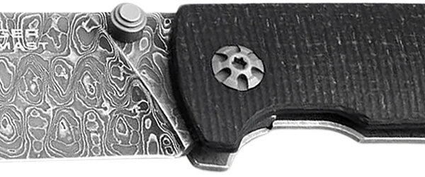 Boker 111103DAM Tiger-Damast  Pocket 3.35″ Damascus Blade Micarta Handle