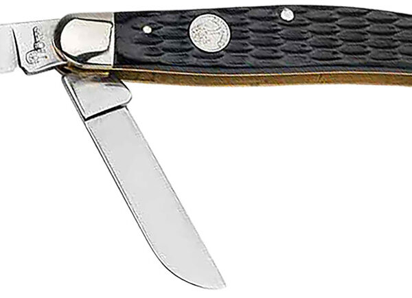 Boker 110856 Stockman Traditional Large Clip Point/Sheepsfoot/Spey Plain D2 Steel Blade Black Jigged Bone Handle