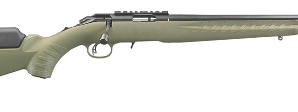 Ruger 8336 American Rimfire Sports South Exclusive Full Size 17 HMR 9+1 18″ Satin Blued Steel Threaded Barrel & Alloy Steel Receiver w/Scope Rail, Green Fixed Synthetic Stock, Right Hand