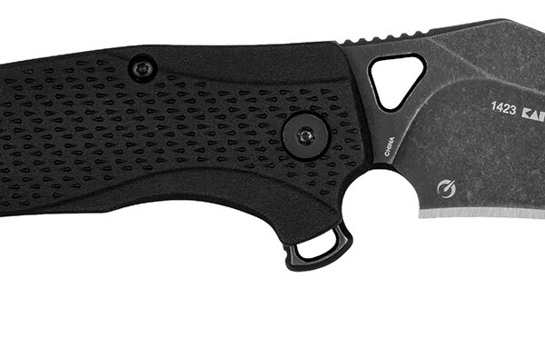 Kershaw 1423 Dawnstar  Tactical 3.50″ Folding Hawkbill Plain Blackwash 8Cr13MoV SS Blade, Black Textured Glass Filled Nylon Handle