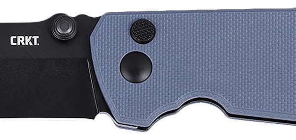 CRKT 2495G SQUID XM 2.95″ Folding Plain Black Oxide D2 Steel Blade, Gray G10 Handle