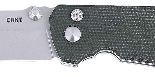 CRKT 2495GR SQUID XM 2.95″ Folding Plain Stonewashed D2 Steel Blade, Green Micarta Handle