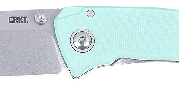 CRKT 2522B Tuna  EDC Compact 2.73″ Folding Plain Stonewashed 14C28N Steel Blade, G10/SS Handle
