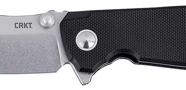 CRKT 2540 IBISD  EDC 3.09″ Folding Plain Stonewashed D2 Steel Blade, Black G10 Handle