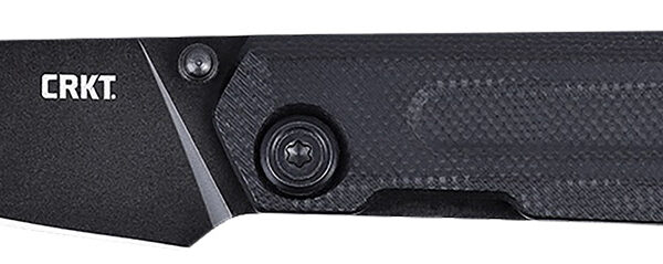 CRKT 2670 Straight  EDC Compact 2.60″ Folding Wharncliffe Plain Black Oxide D2 Steel Blade, Black G10 Handle